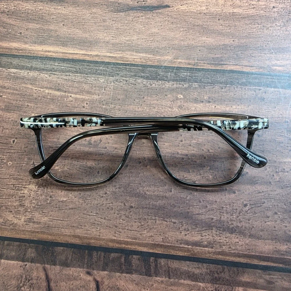 Kensie Accessory Women Cat Eye Eyeglasses Grey Black‎ White 54-16-140 CR